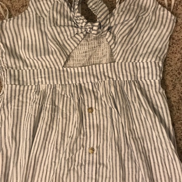 Blue and White Summer Dress - Picture 3 of 5